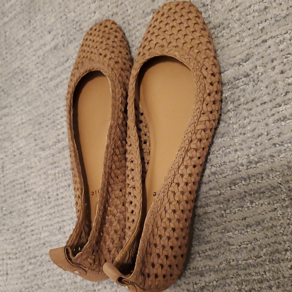 Jolie Tan Woven Flats for Casual Comfort - Picture 5 of 5
